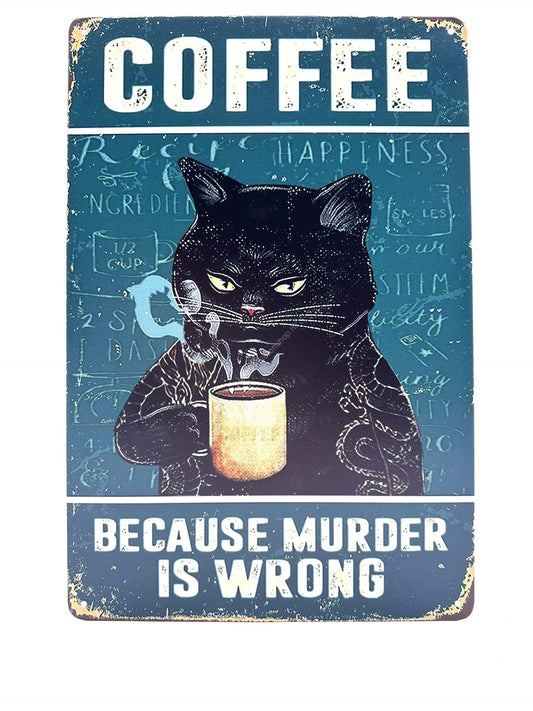 Metal Wall Sign - Coffee