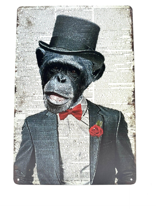 Metal Wall Sign - Monkey