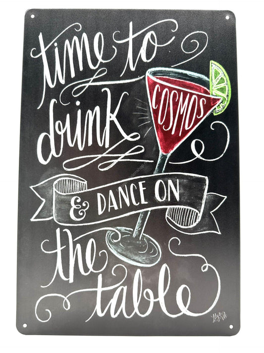 Metal Wall Sign - Time To Drink