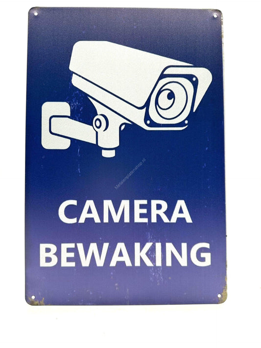 Metal Wall Sign - Camera Surveillance