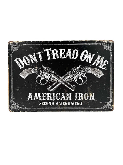 Metal Wall Sign - Dont Tread on Me American Iron