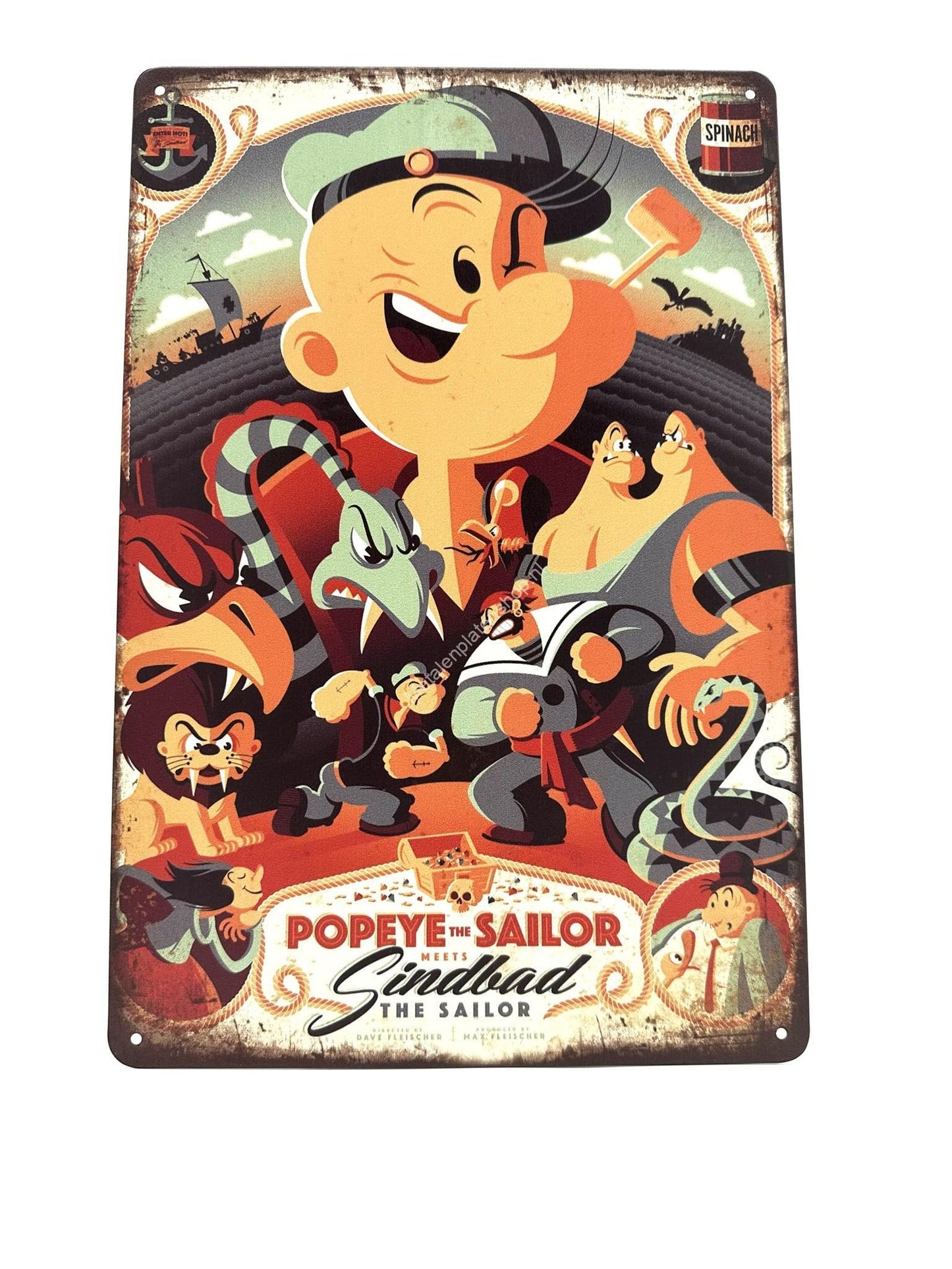 Metal Wall Sign - Popeye Sailor