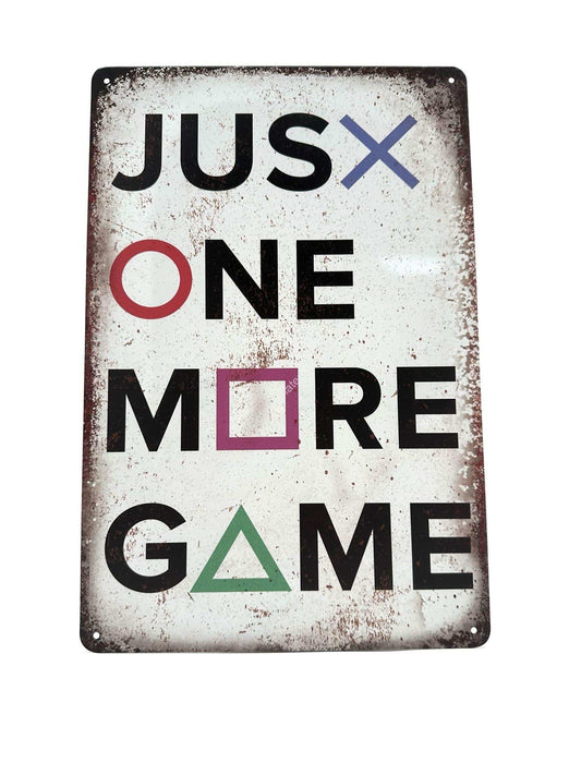 Metalen Wandbord - Just One More Game - Squid Games