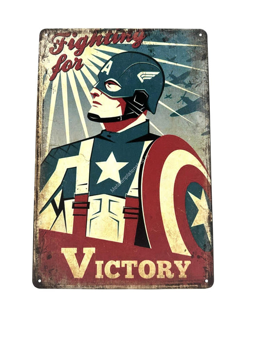 Metal Wall Sign - Fighting for Victory!