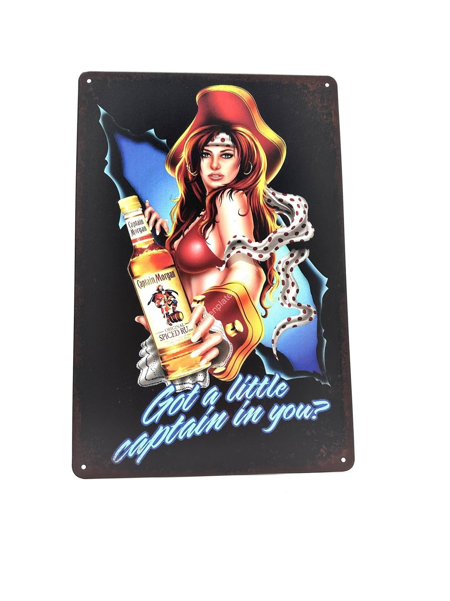 Metal Wall Sign - Got A Little Captain in you? - Drinks