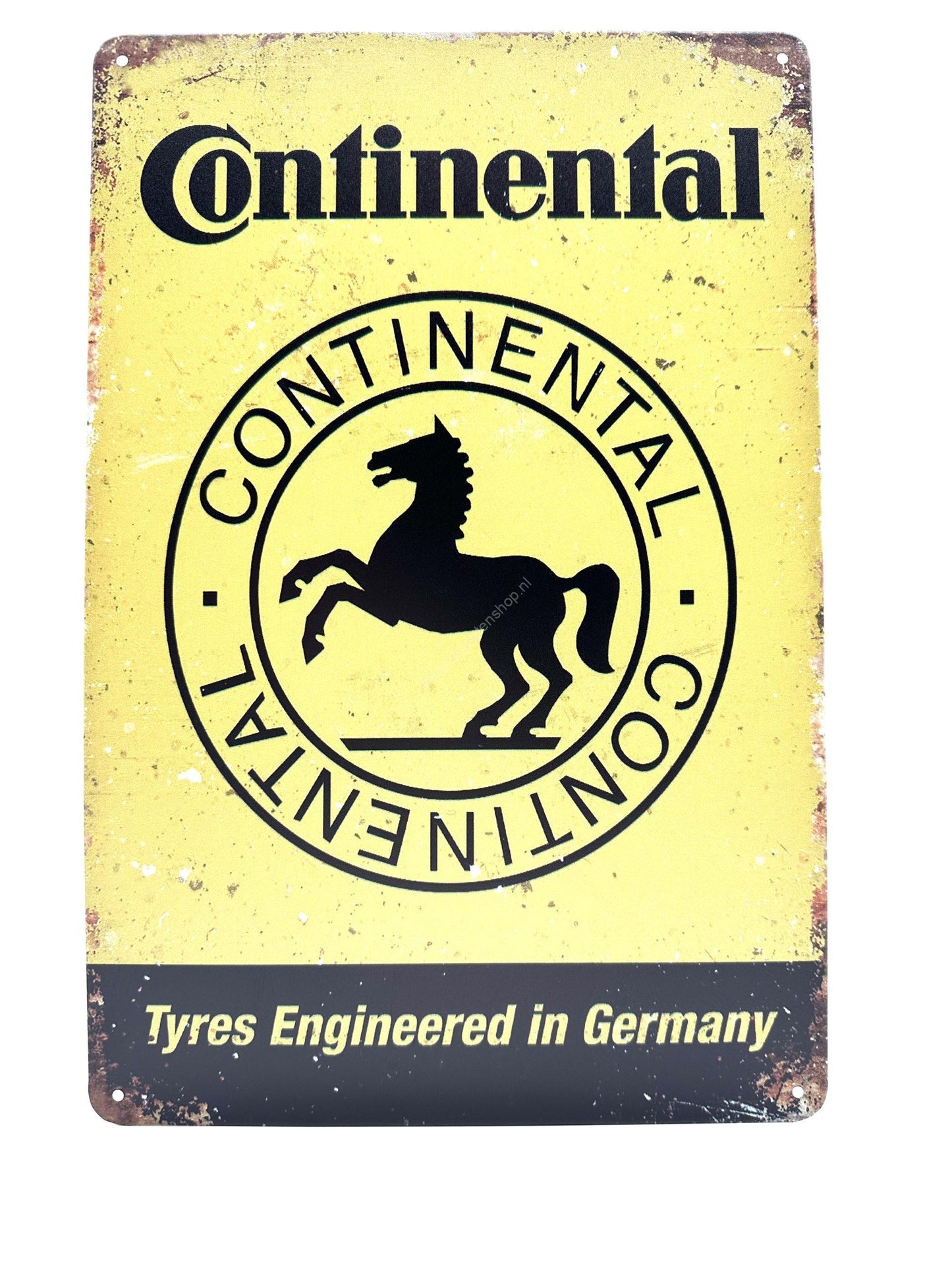 Metalen Wandbord - Continental