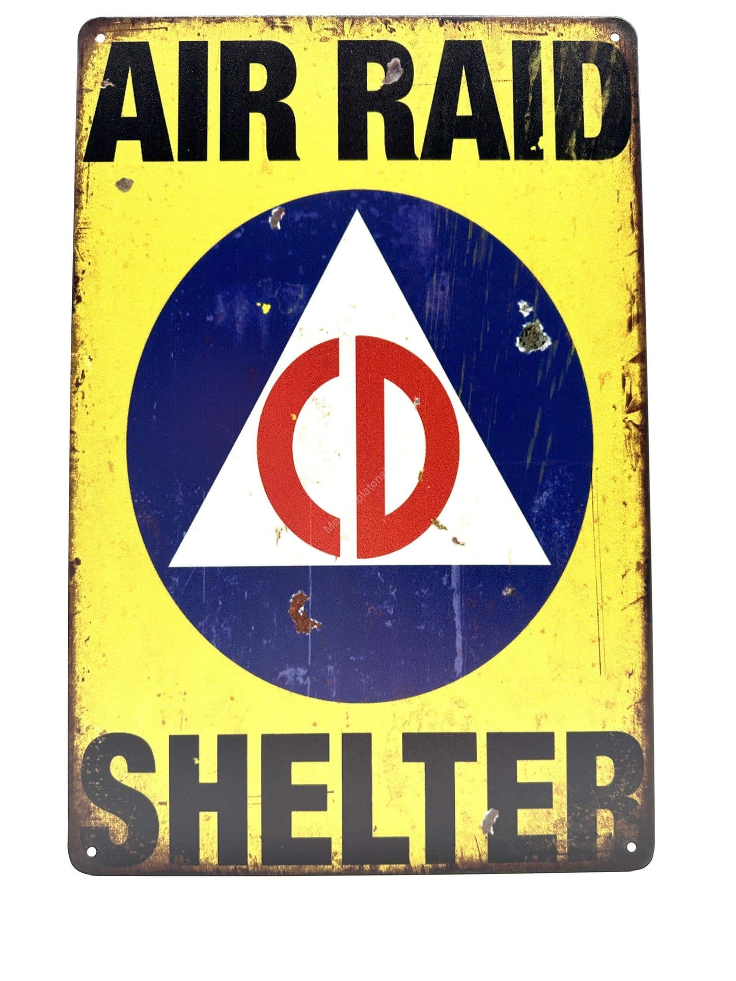 Wandschild aus Metall – Air Paid Shelter