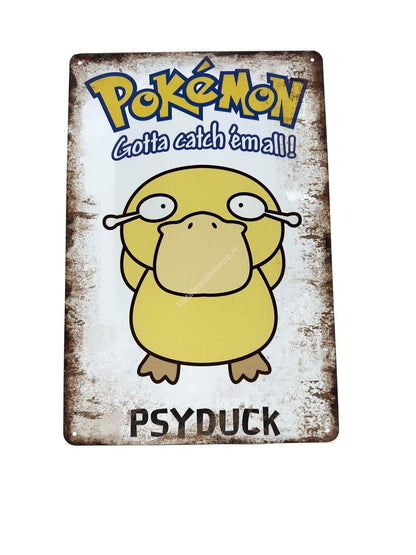 Metalen Wandbord - Pokemon - Gotta catch ém all! - Psyduck