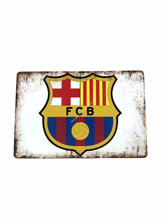 Metalen Wandbord - FC Barcelona - Voetbal