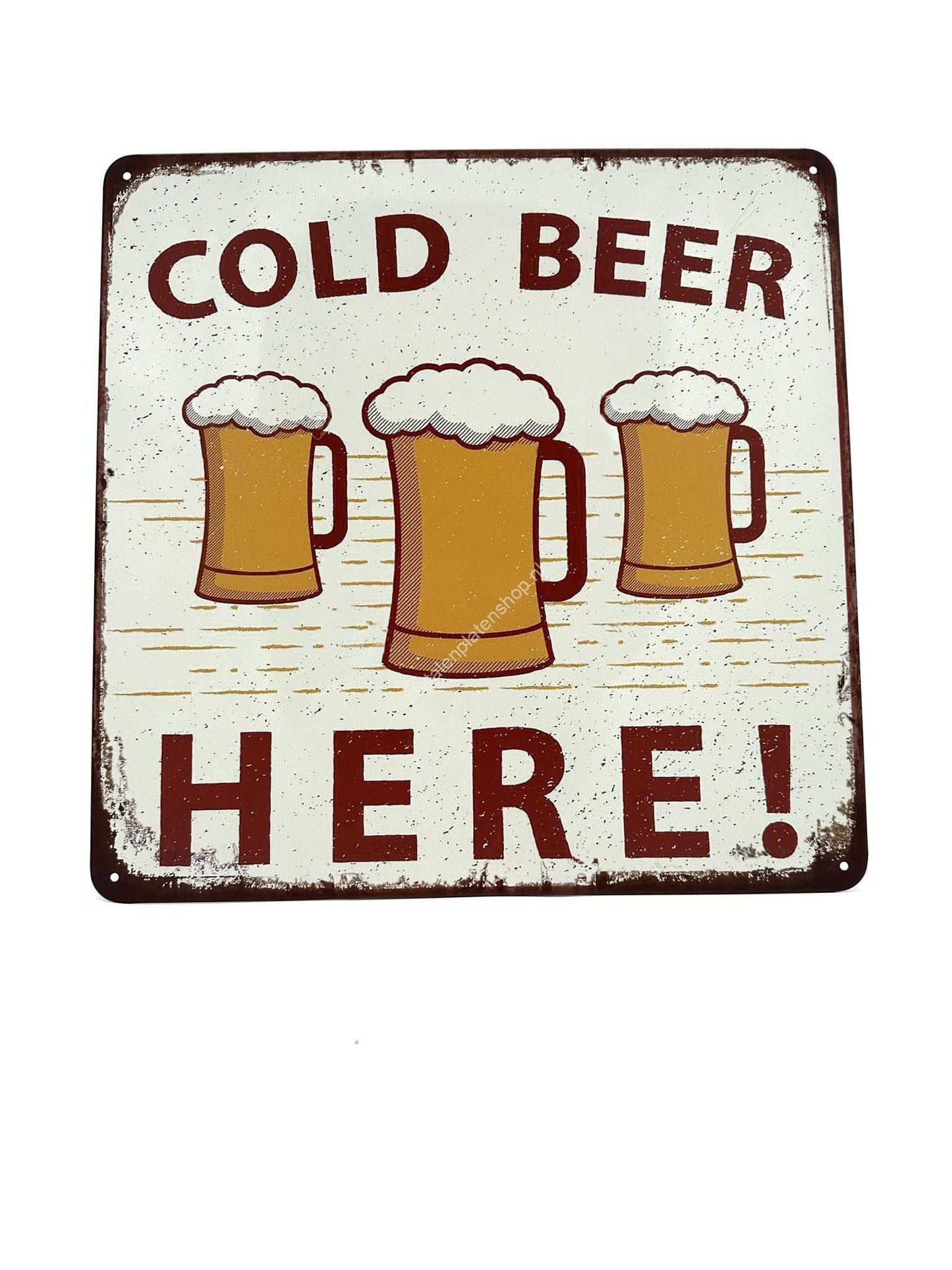 Metal Wall Sign - Cold Beer Here