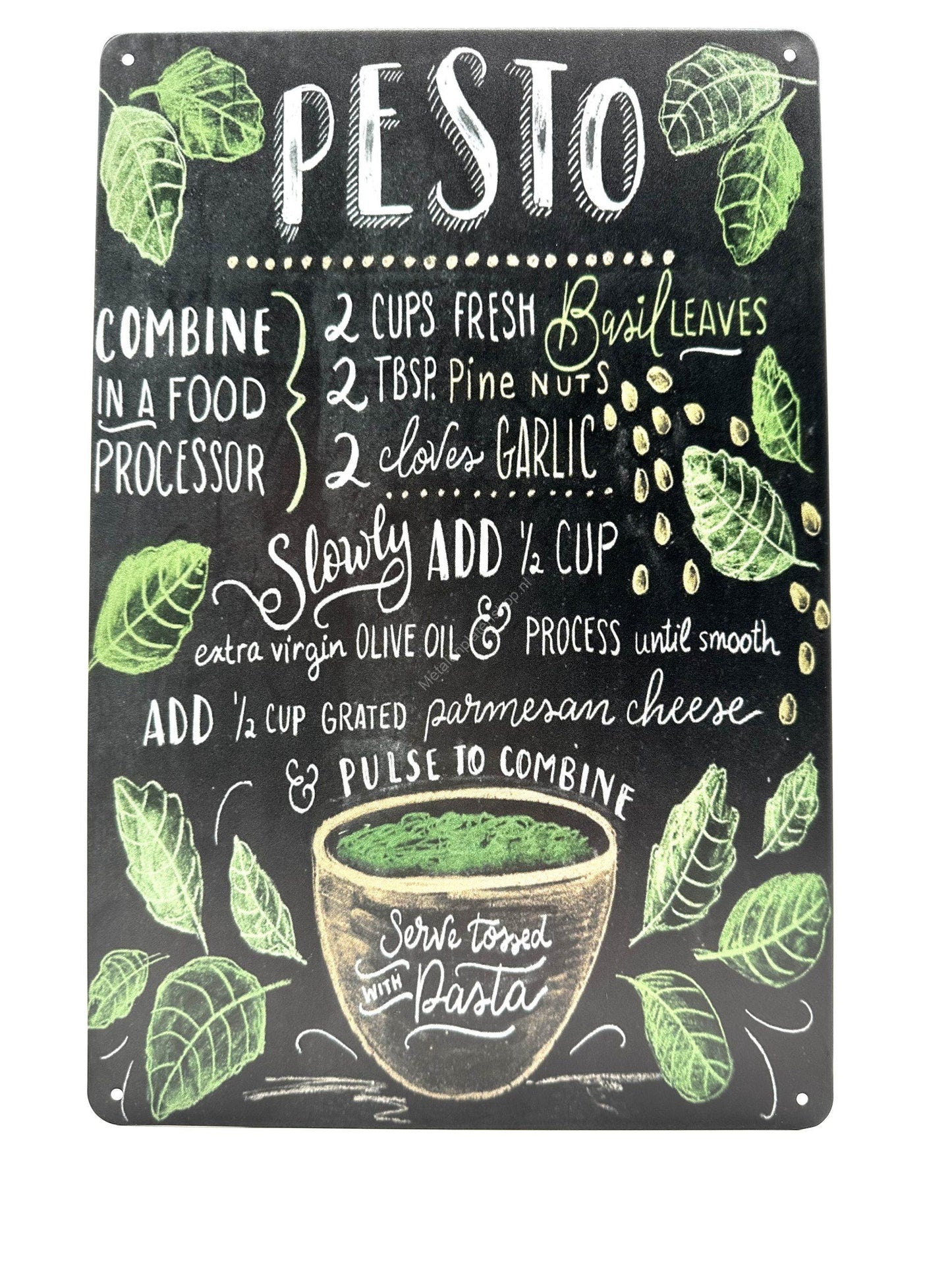 Metalen Wandbord - Pesto