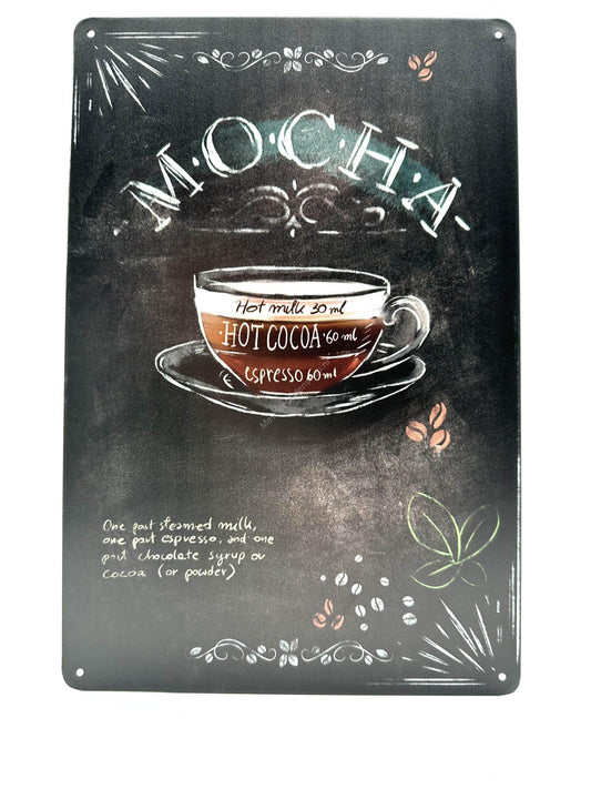 Metal Wall Sign - Mocha