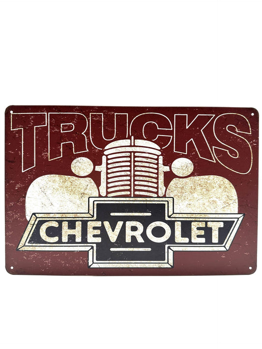 Metal Wall Sign - Trucks Chevrolet