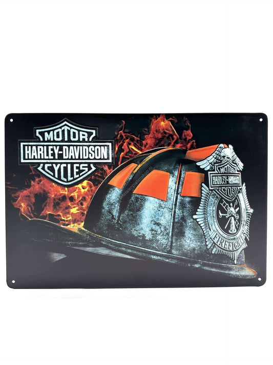 Wandschild aus Metall – Motorrad Harley-Davidson