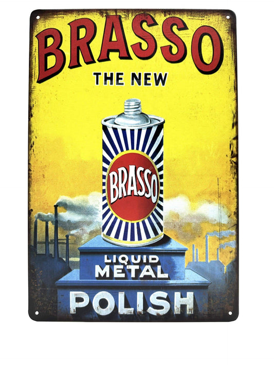 Metalen Wandbord - Brasso - The new Liquid Metal Polish