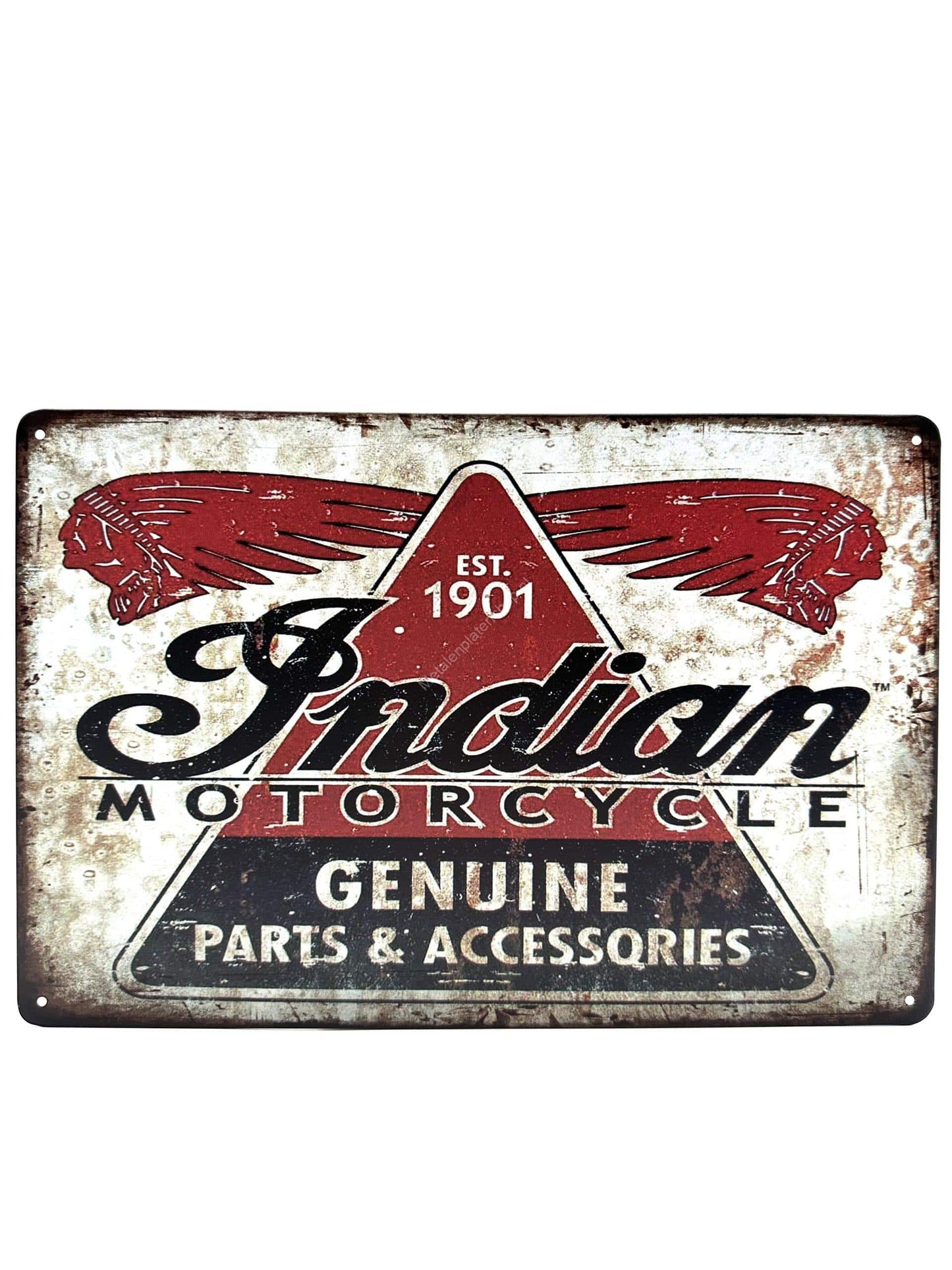 Metalen Wandbord - Indian Motorcycle - Est. 1901