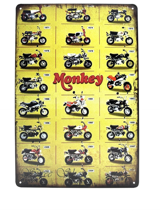 Metal Wall Sign - Monkey Motors