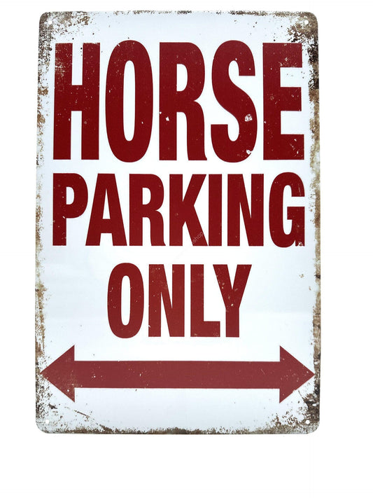 Metalen Wandbord - Horse Parking Only