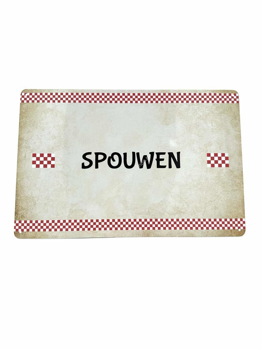 Metal Wall Sign - Brabant Texts - Spouwen