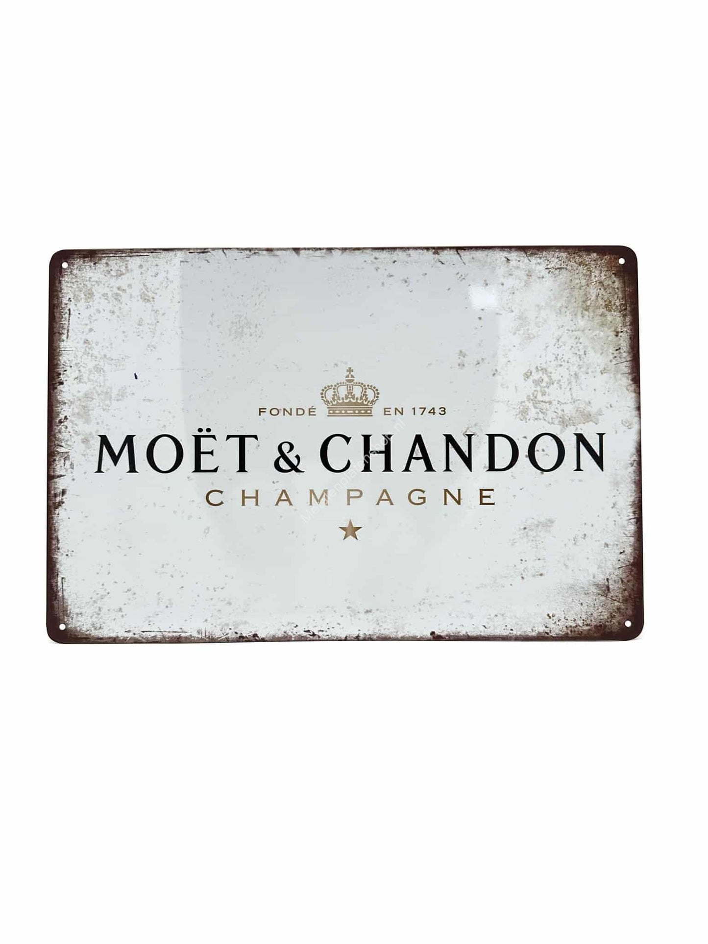 Metalen Wandbord - Moet &amp; Chandon Champagne