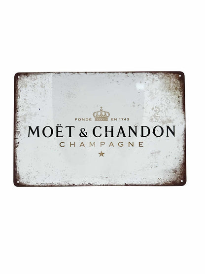 Metal Wall Sign - Moet &amp; Chandon Champagne