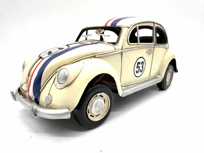 Volkswagen Beetle Herbie 53 - Metal Vehicle Decoration - 34cm