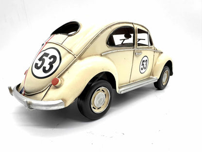 Volkswagen Käfer Herbie 53 – Fahrzeugdekoration aus Metall – 34 cm