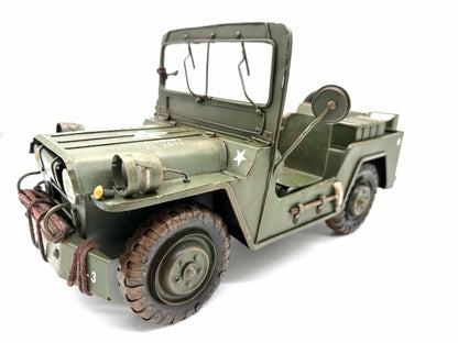 Army JEEP – Fahrzeugdekoration aus Metall – 38 cm