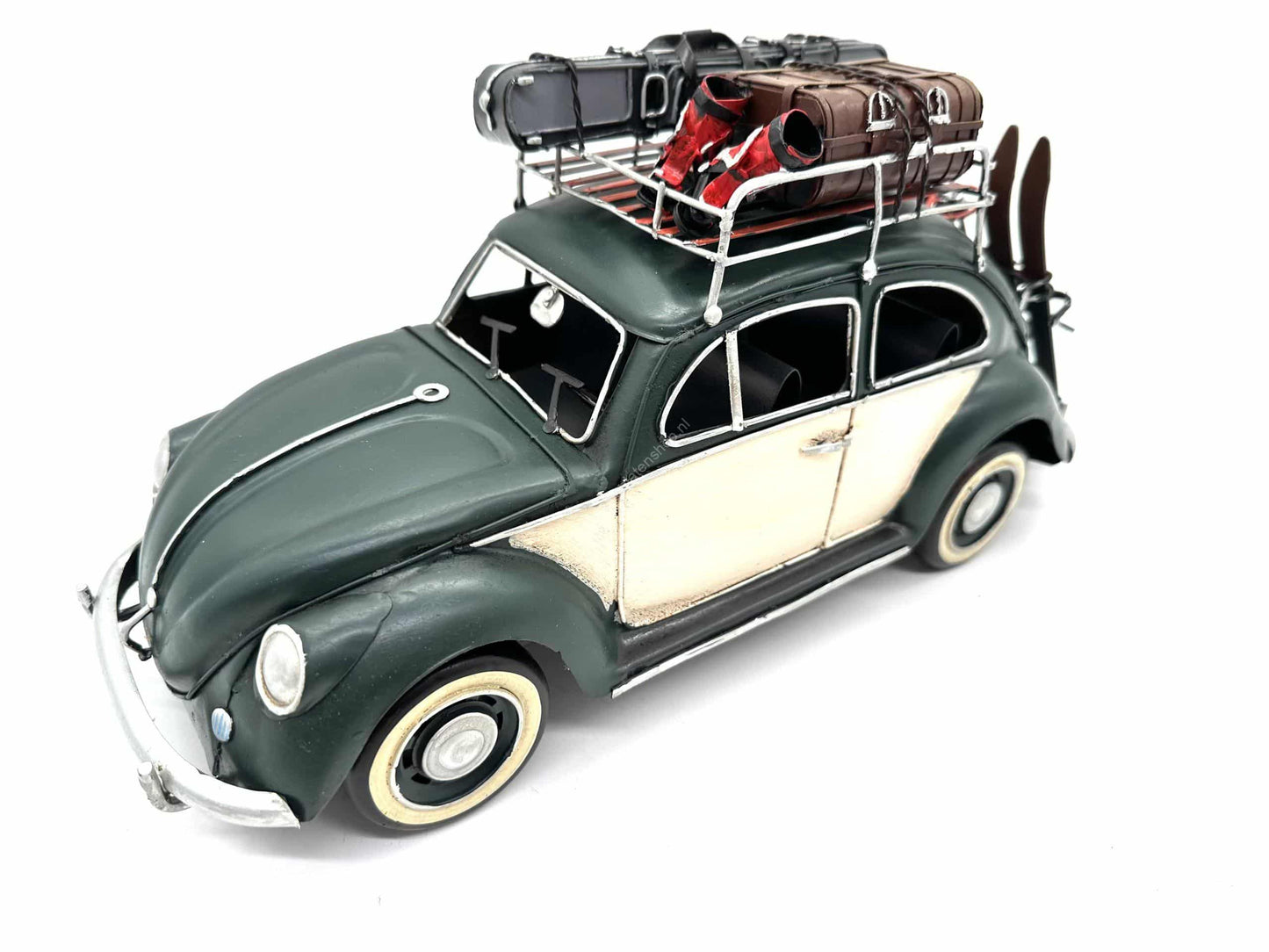 Beetle with Ski Luggage - Metal Vehicle Decoration - 36cm