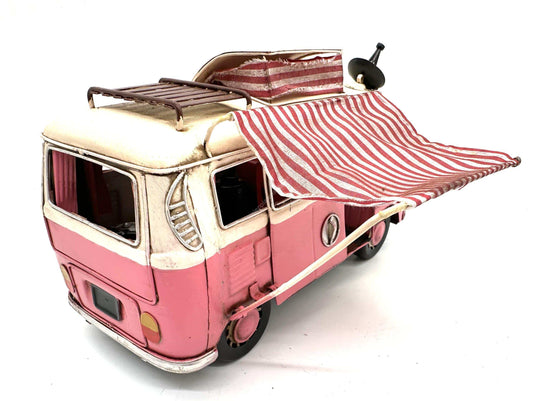 Volkswagen Transporter with awning - Metal Vehicle Decoration - 25cm