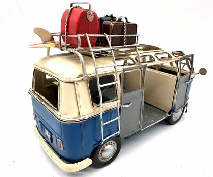 Volkswagen Transporter with Surfboard - Metal Vehicle Decoration - 26.50cm