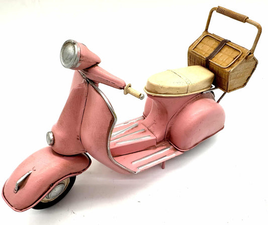 Rose Scooter - Metal Vehicle Decoration - 24.5cm