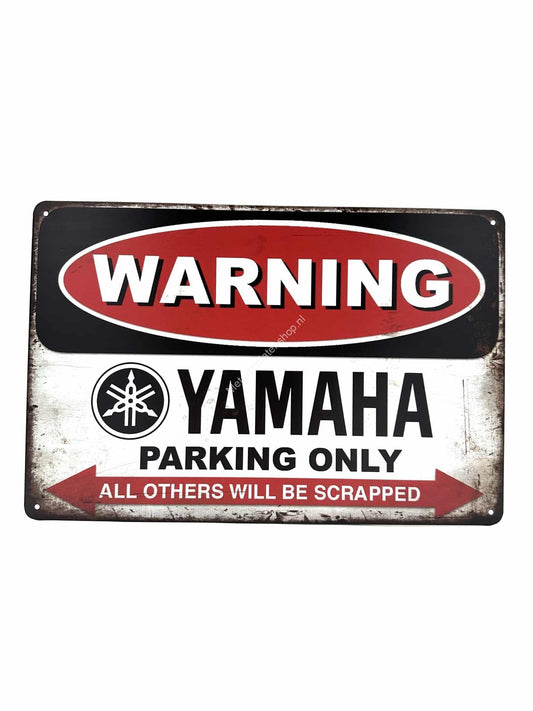 Wandschild aus Metall – „Yamaha Parking Only“ – Pakeren