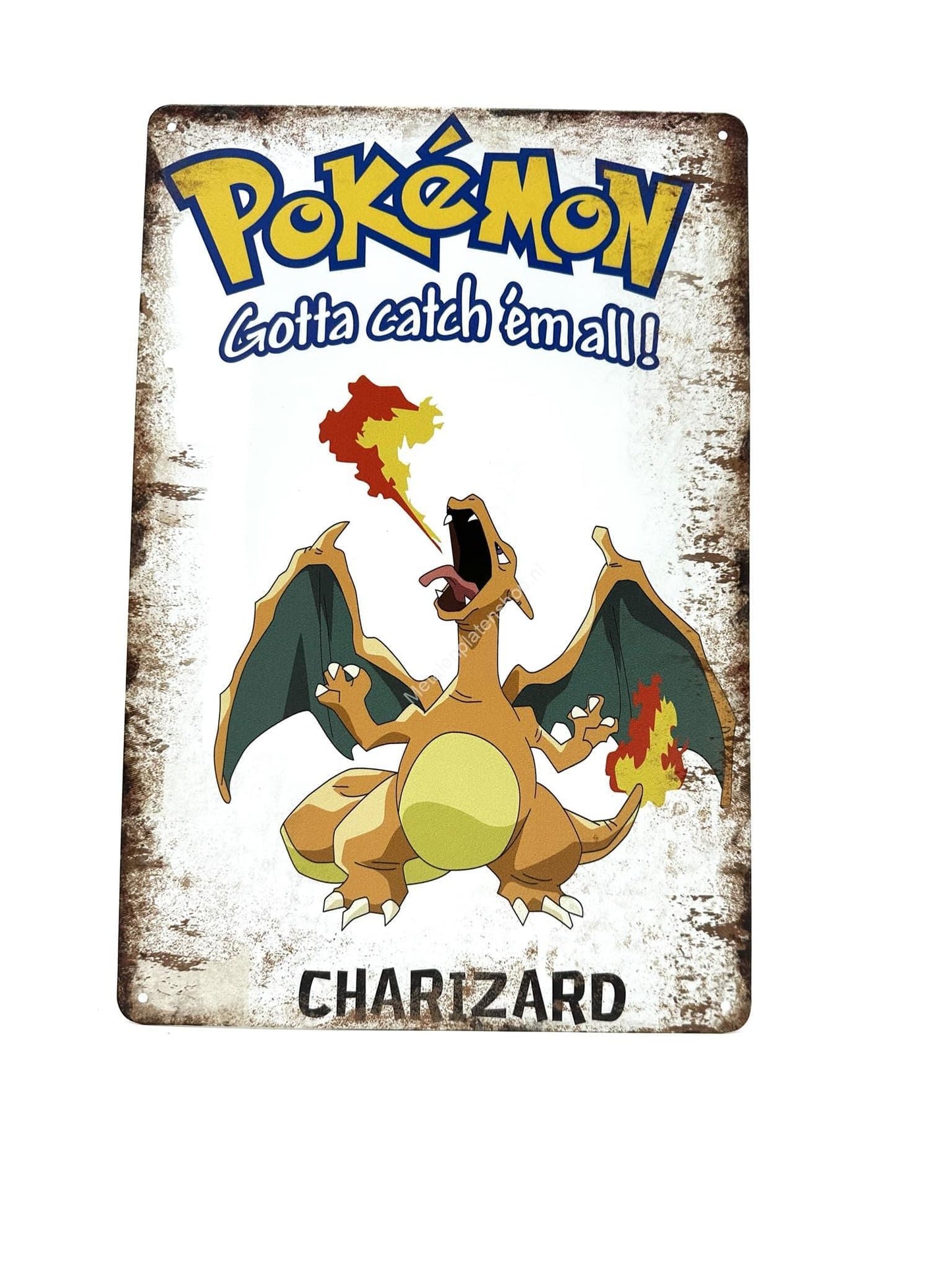 Metalen Wandbord - Pokemon - Charizard