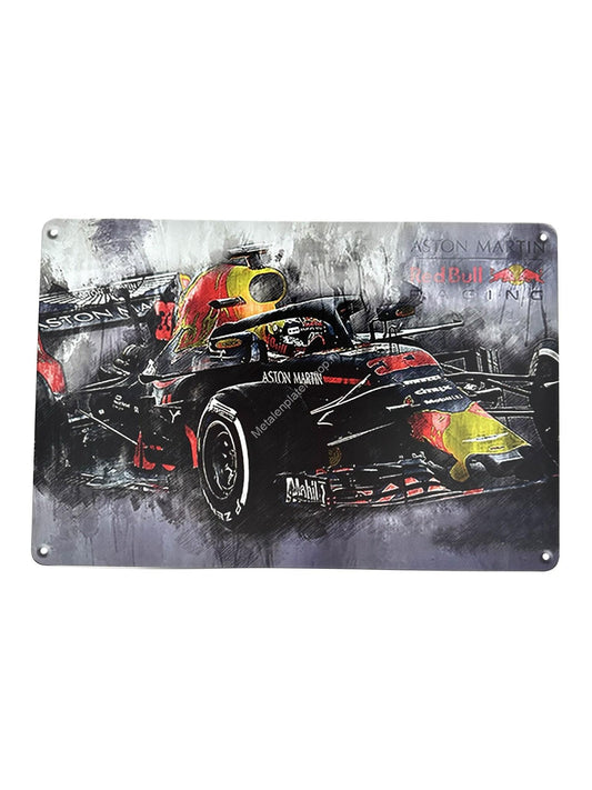 Wandschild aus Metall – Max Verstappen – F1 – Formel-1-Auto