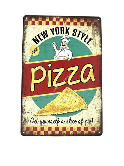 Metalen Wandbord - New York Style Pizza