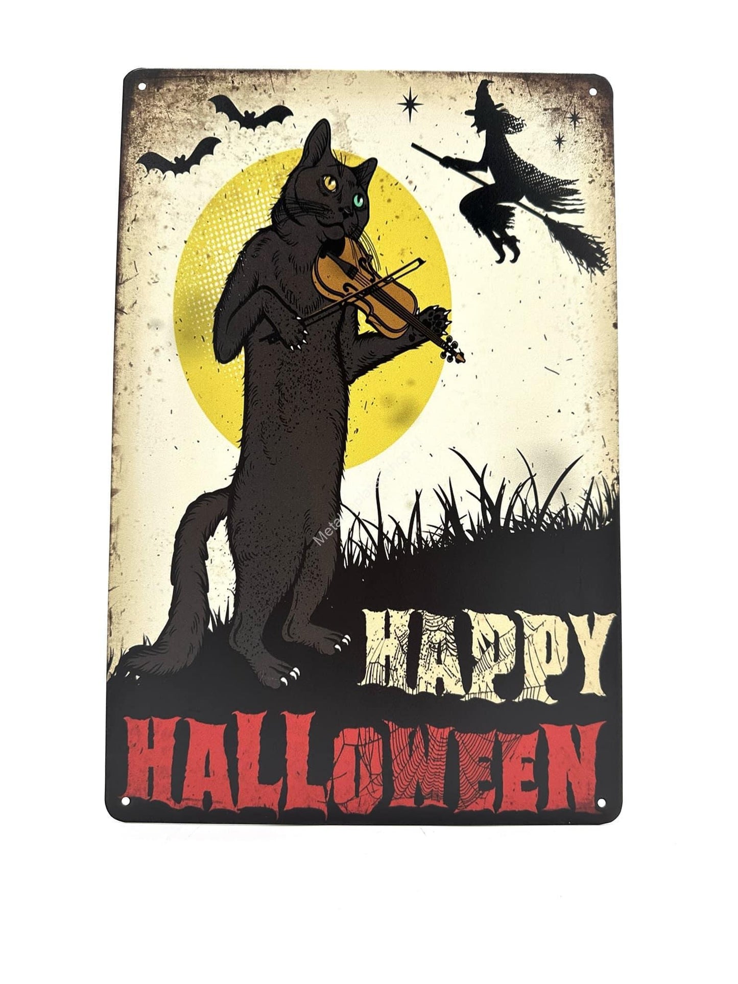 Metalen Wandbord - Happy Halloween