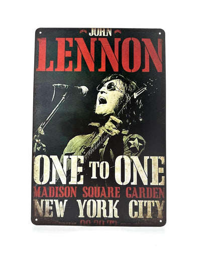 Metal Wall Sign - John Lennon One to One - Music