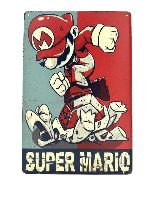 Metalen Wandbord - Super Mario Retro - Gamen