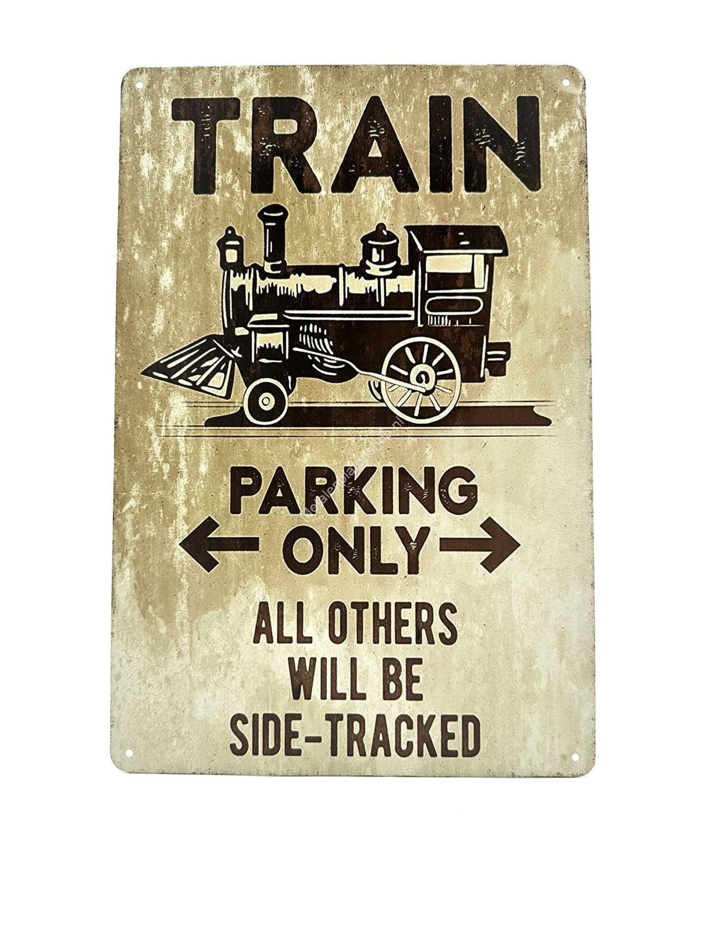 Metal Wall Sign - Train Parking Only - All others will be side-tracked - Train parking