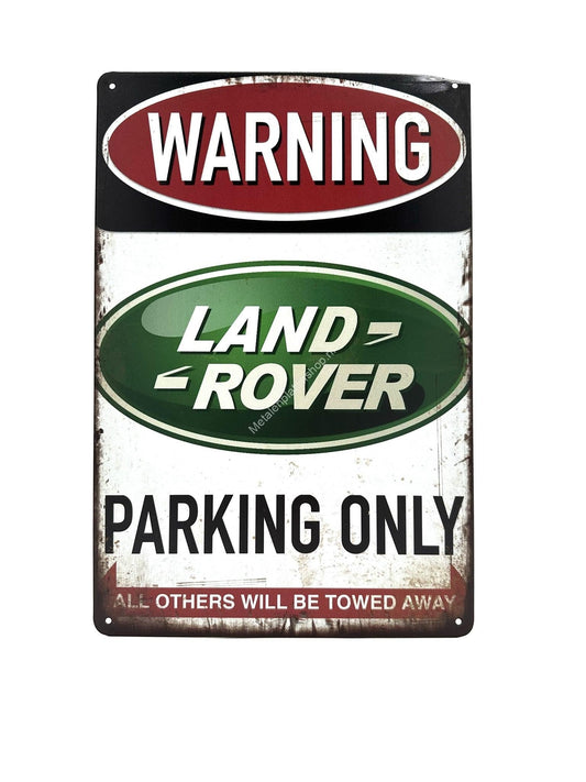 Metal Wall Sign - Land Rover Parking Only - Parking