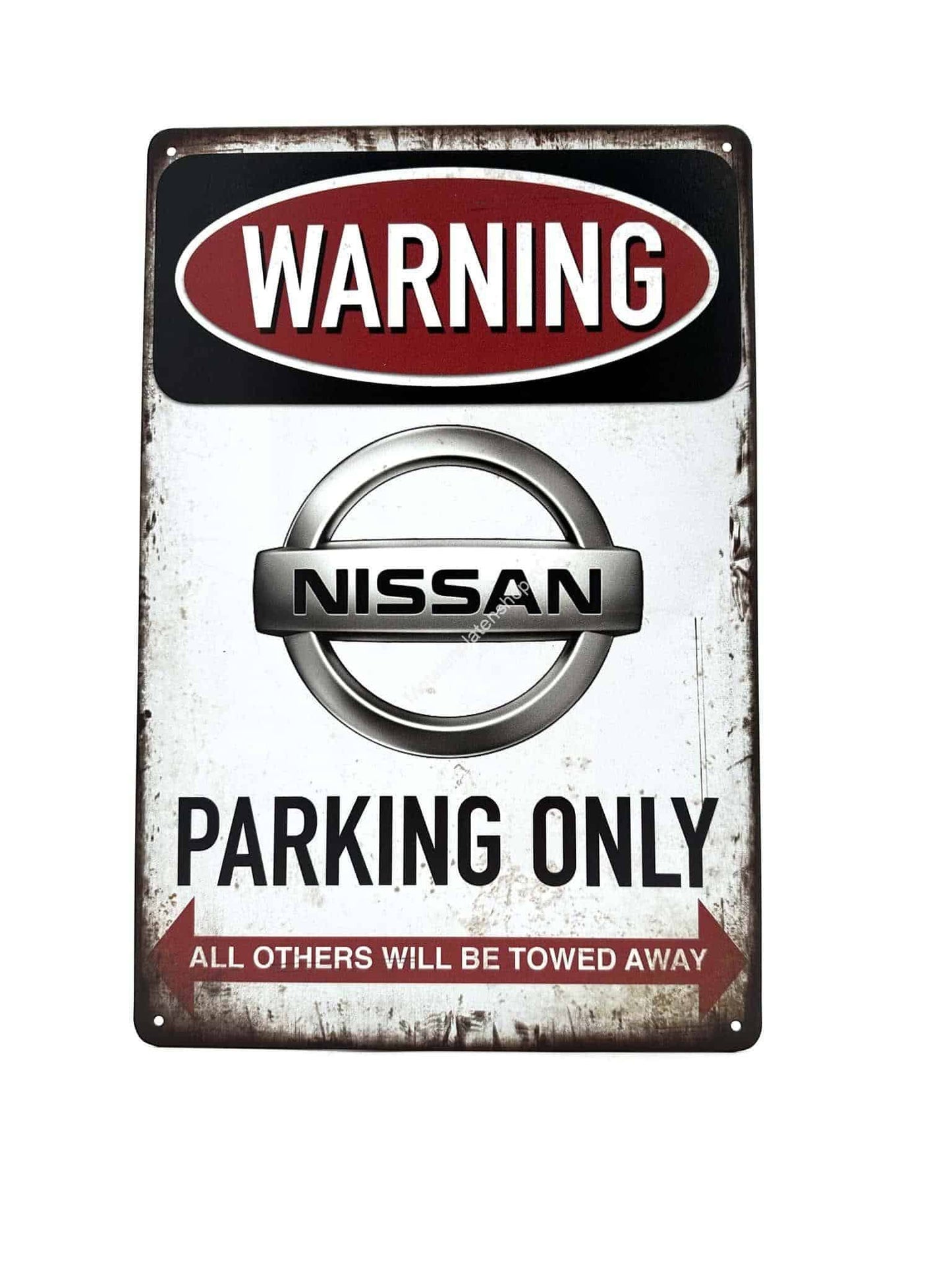 Metalen Wandbord - Nissan Parking Only - Parkeren