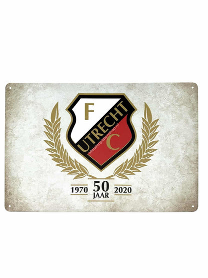 Metalen Wandbord - FC Utrecht - 50 jaar