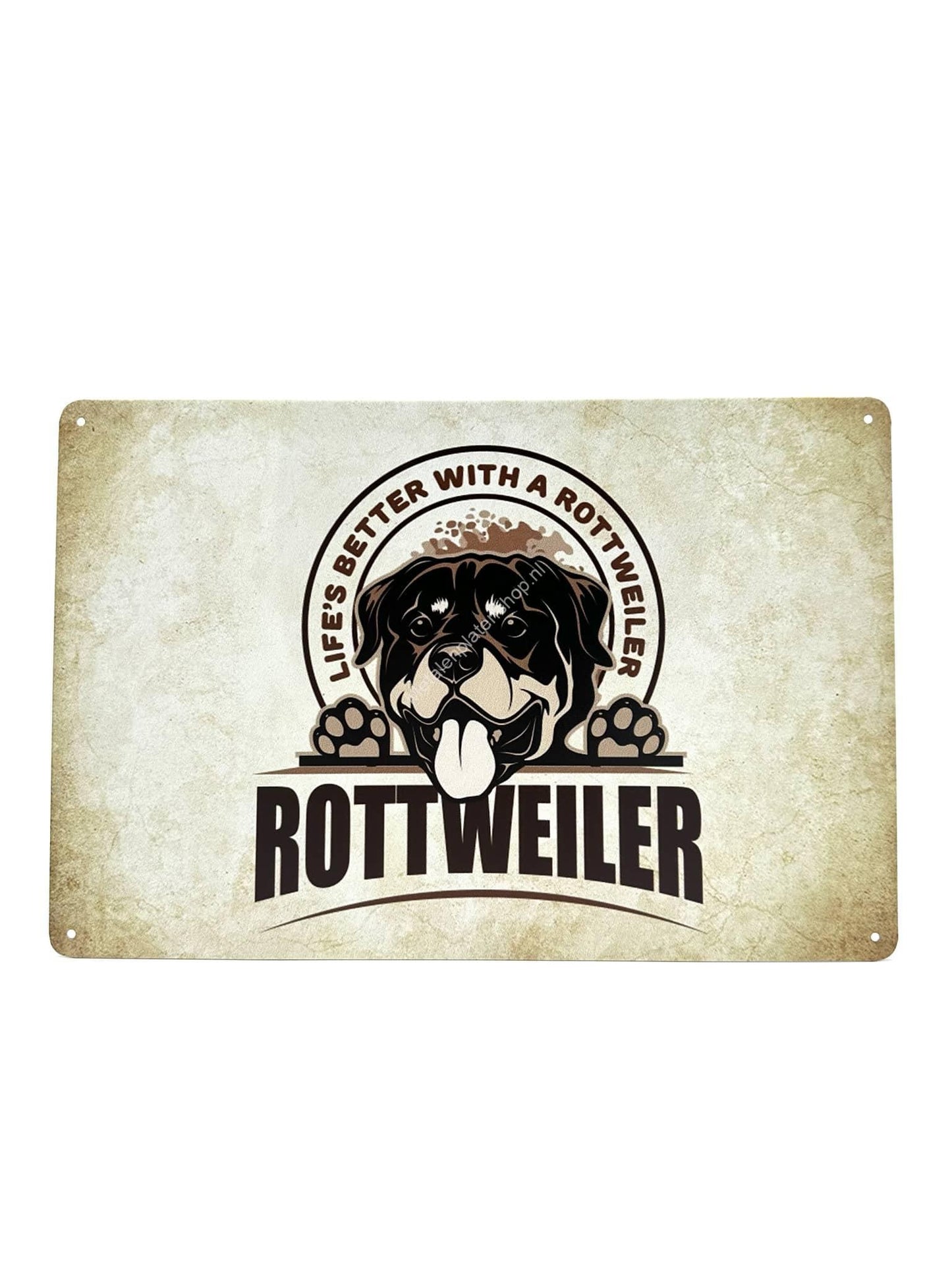 Metal Wall Sign - Rottweiler - Guard Sign - Dogs