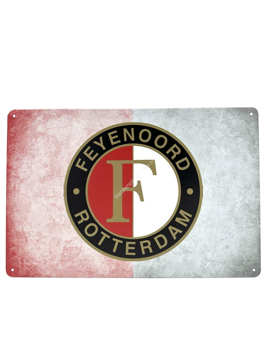 Metal Wall Sign - Feyenoord - Football - Red/White