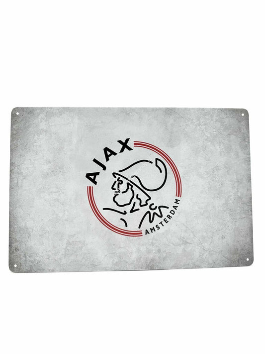 Metallwandschild – AJAX – Fußball