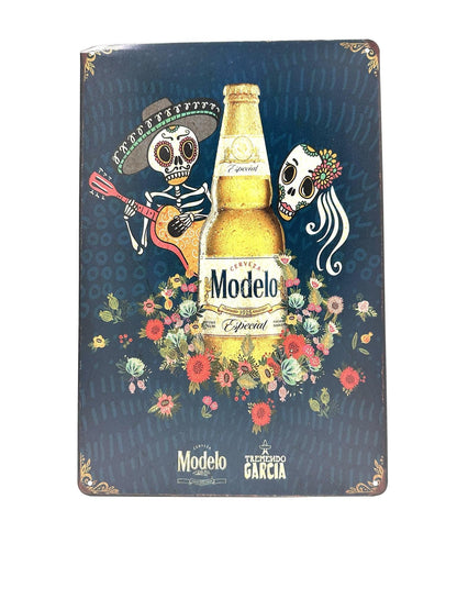 Metal Wall Sign - Modelo - Skeletons - Drink