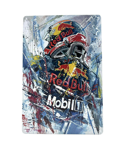 Metalen Wandbord - Max Verstappen - Achterkant - Red Bull - Formule 1