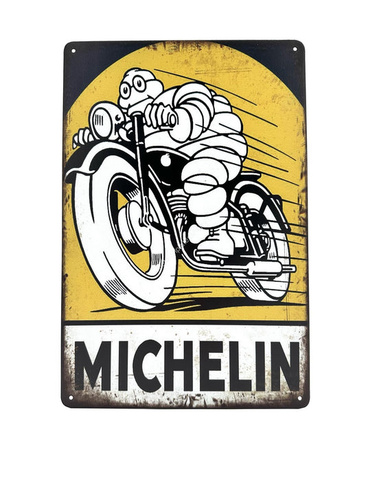 Wandschild aus Metall – Michelin – Reifen