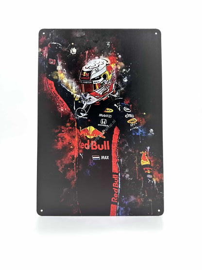 Metalen Wandbord - Max Verstappen - Juichend